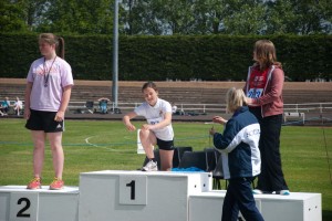 Evie Bartl winner in shot put 9.41m