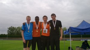 U17 men YDL 4x100m Champions.