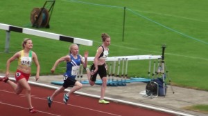 Lauren on her way to wining 100m