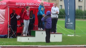 Lauren Greig 100m winner U14 in 13.83