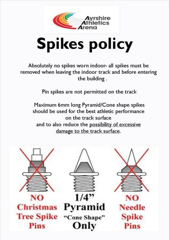 different track spikes